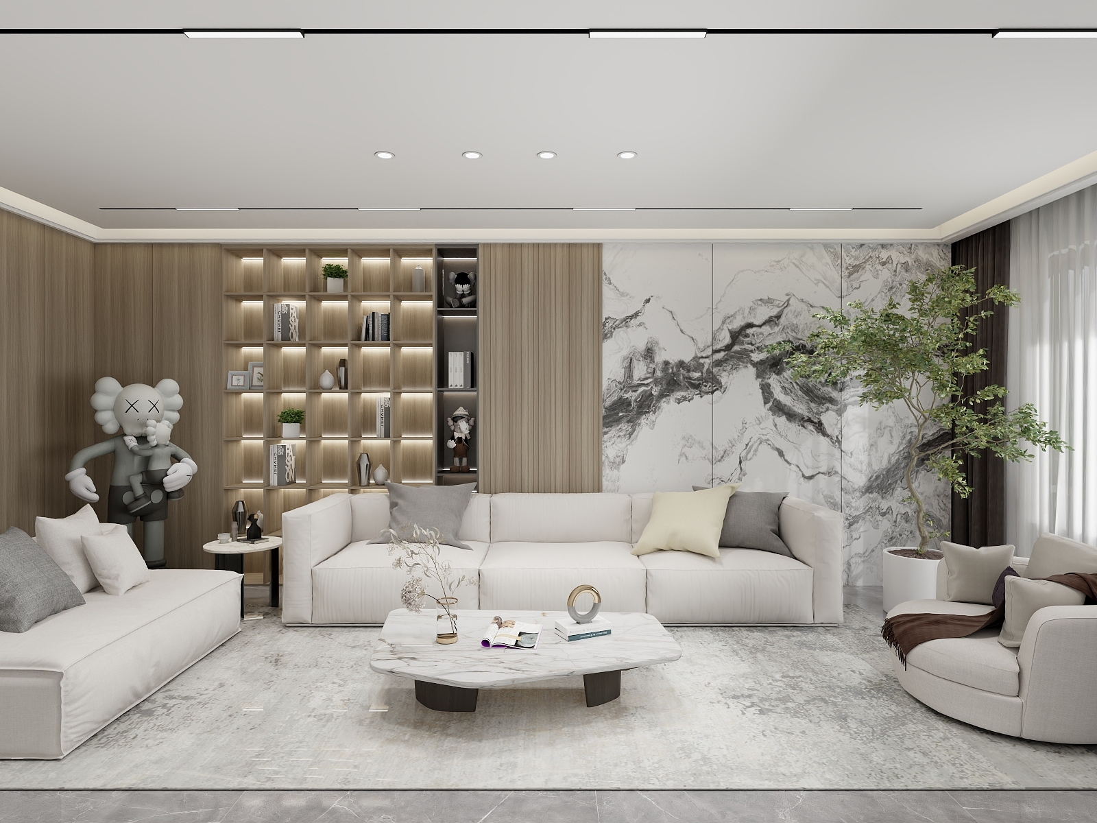 苏比阿瘦-现代简约客厅-装修设计方案