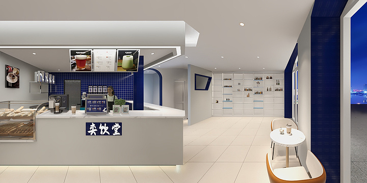 唐湘红-奕饮堂奶茶店-装修设计方案