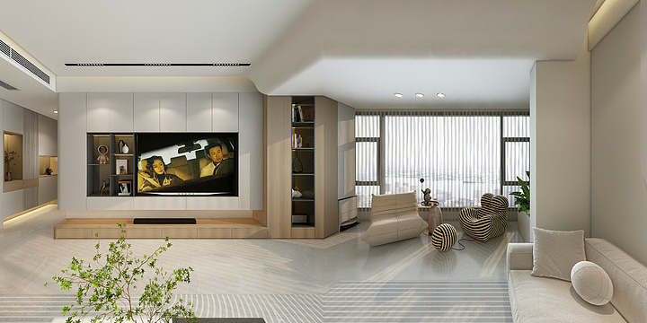 九洲裝飾設計-一城公寓143㎡5室-装修设计方案