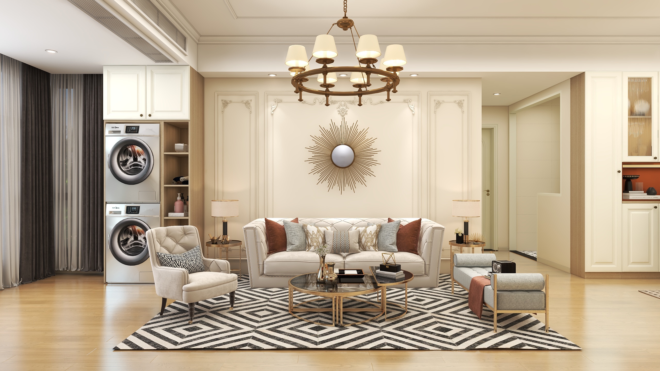 徐铭锴丶-《咖啡✚糖》--奶油混搭装修效果图