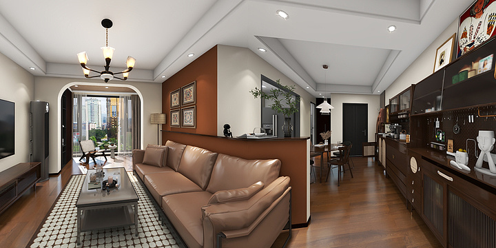 唐朝添艺-华龙城6-802湖北耀然公司-装修设计方案