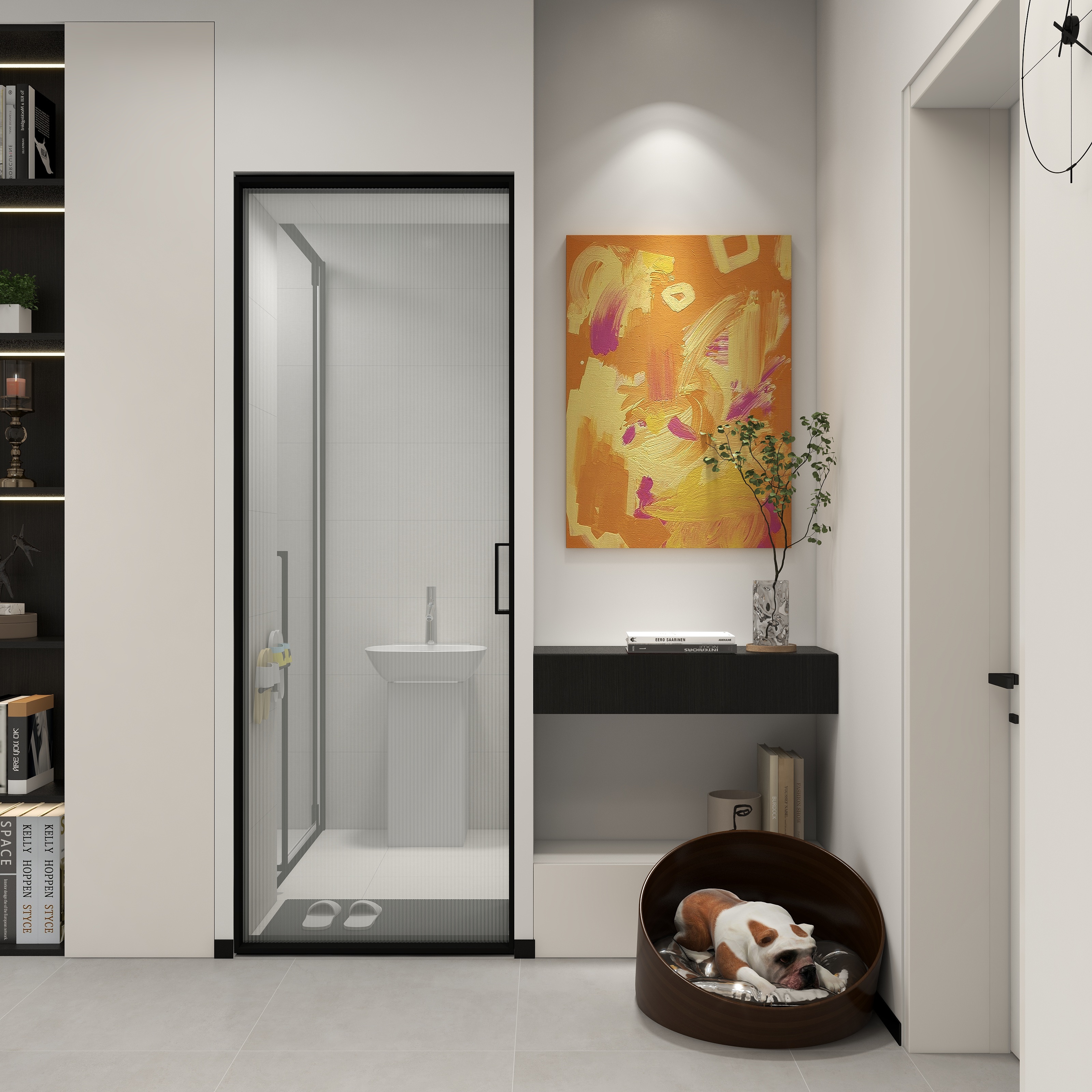 IMPPPPPPP-两居室现代黑白简约老破小改造-装修设计方案