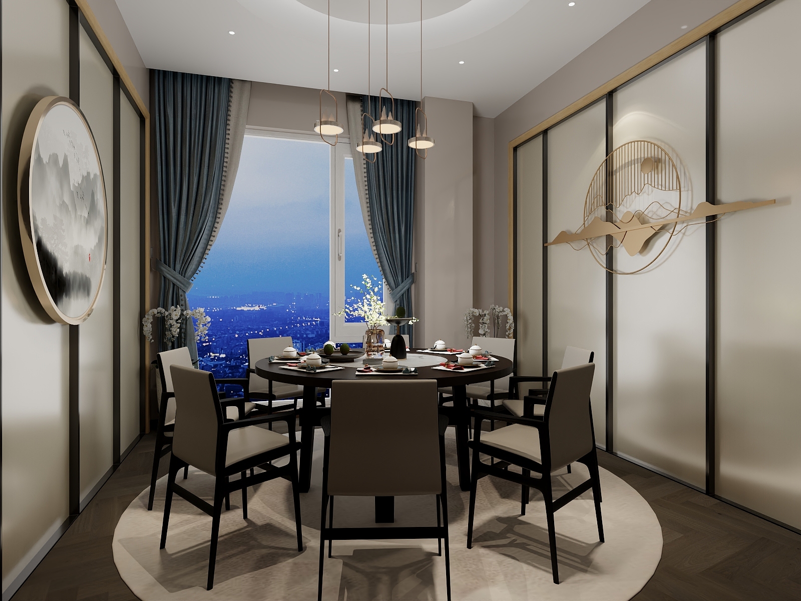 sh1154-饭店包厢-装修设计方案