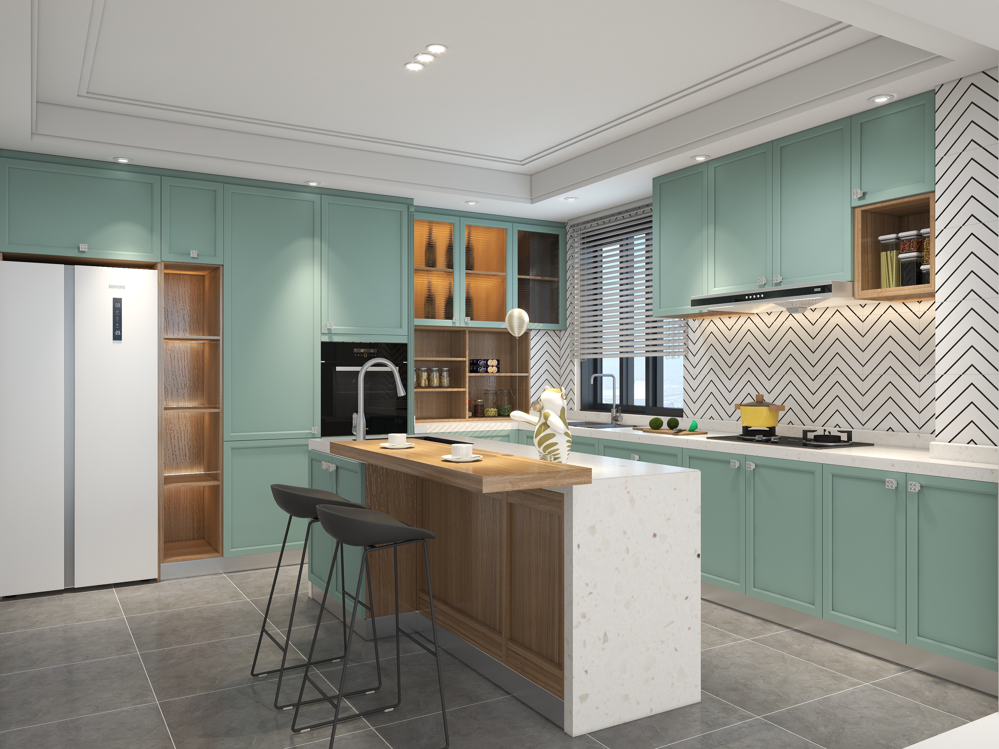 墨一设计-北欧风-厨房-装修设计方案