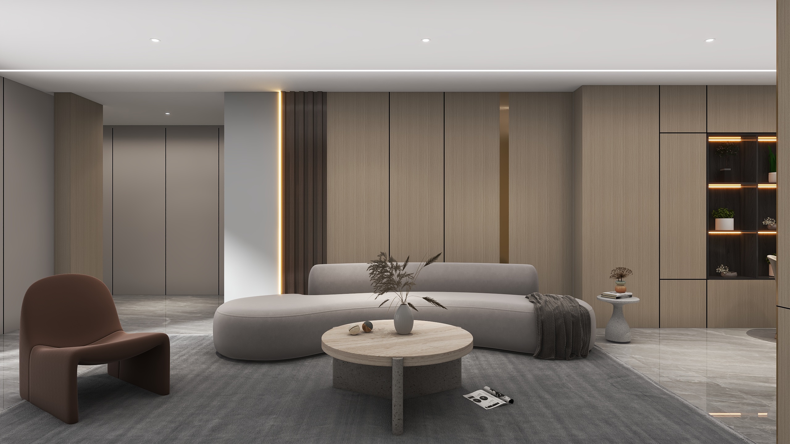 轻风设计工作室-裕龙湾棋牌室大厅3D部分-装修设计方案