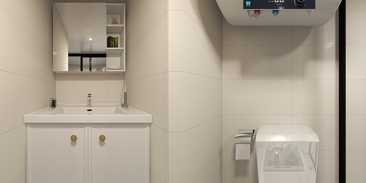 扮乖.LgPe-力高19-18户型（U型两房奶油风）-装修设计方案