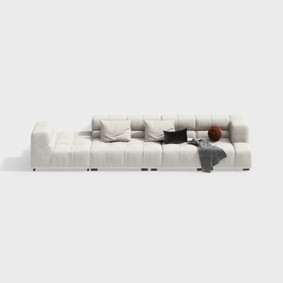 Modern Simple Dining and Living Room Multi-person Sofa