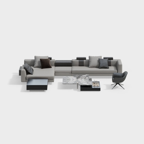 Minimalist Living Room Sectional Sofa