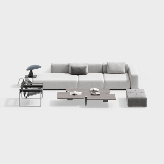 Minimalist Living Room Sectional Sofa