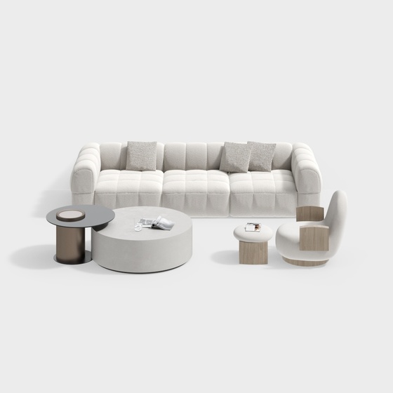 Modern cream style living room modular sofa