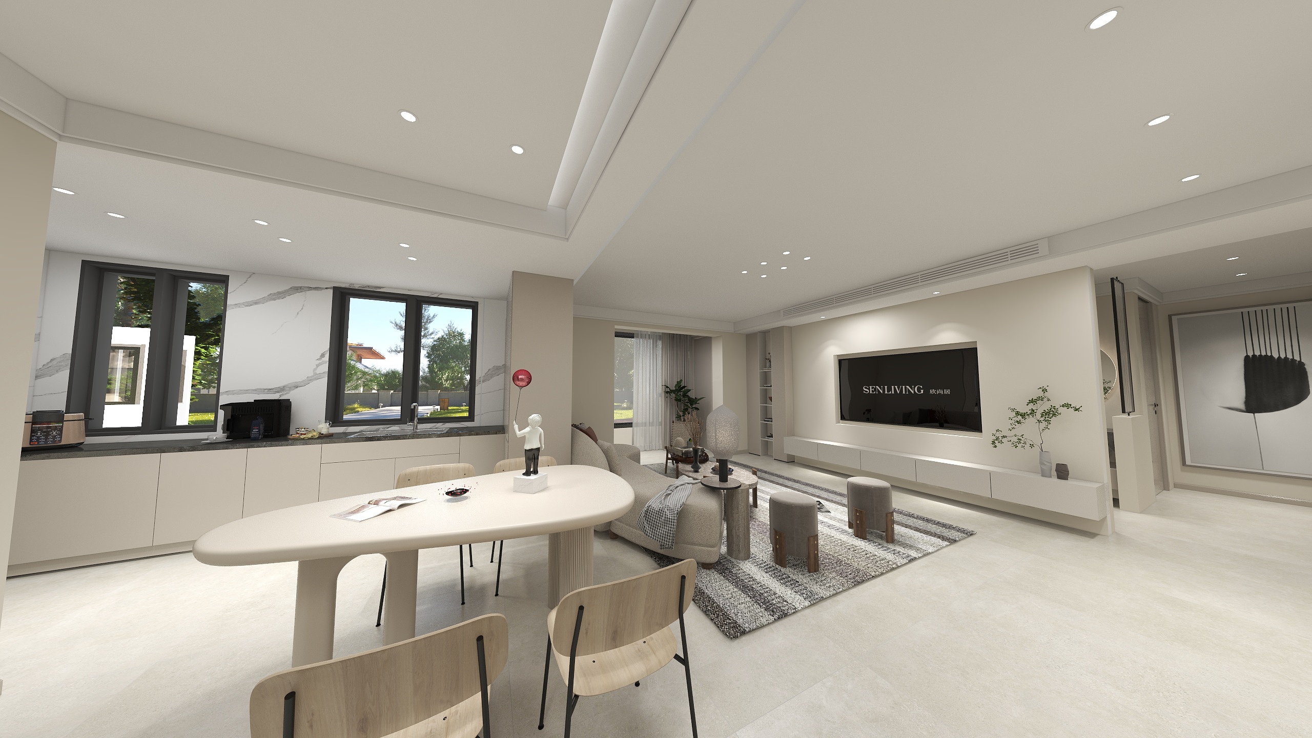 六幢楼-《奶油风》112平三居室-装修设计方案