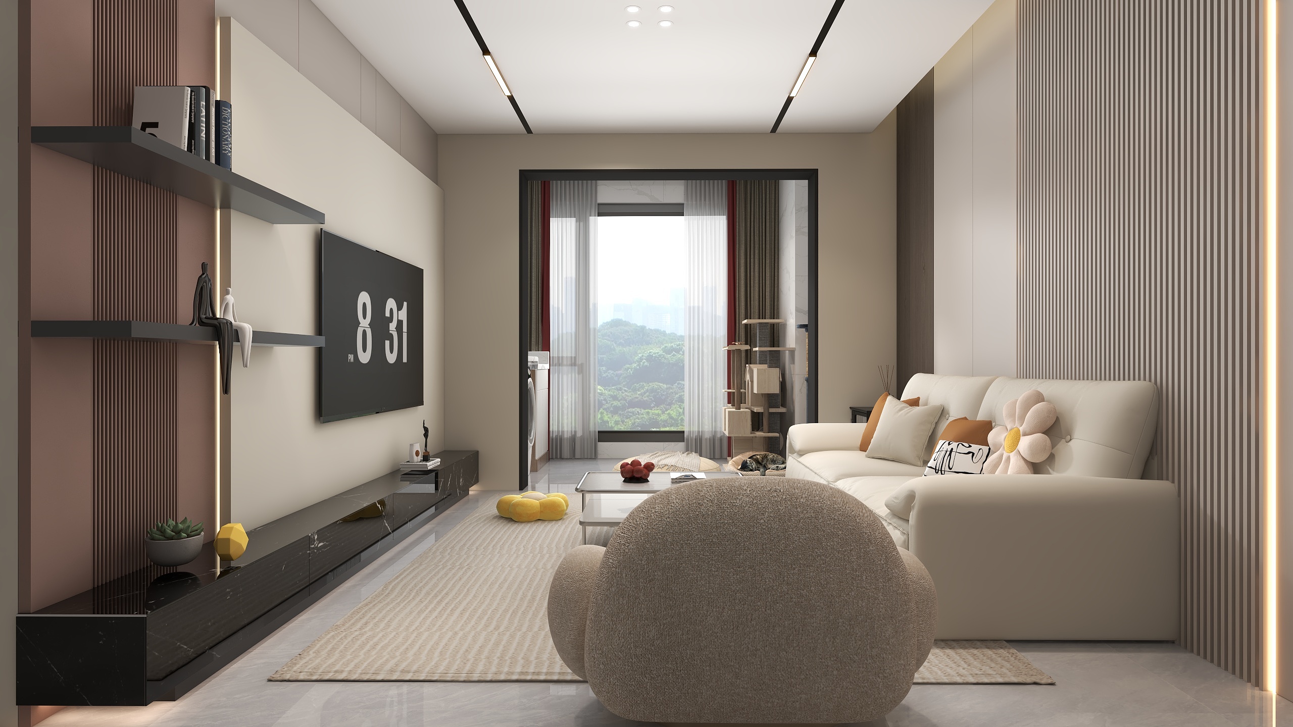 九易全案设计-海德公园82㎡2室-装修设计方案