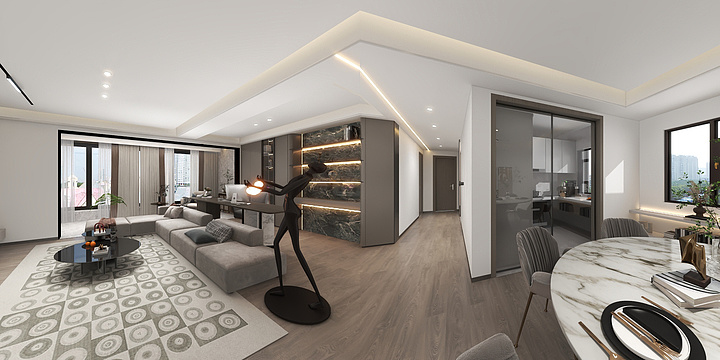 丹丹酱儿-126 愉樾天成 磁吸悬浮顶-装修设计方案