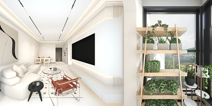 禾屿空间美学-时倾-海德公园81㎡2室-装修设计方案