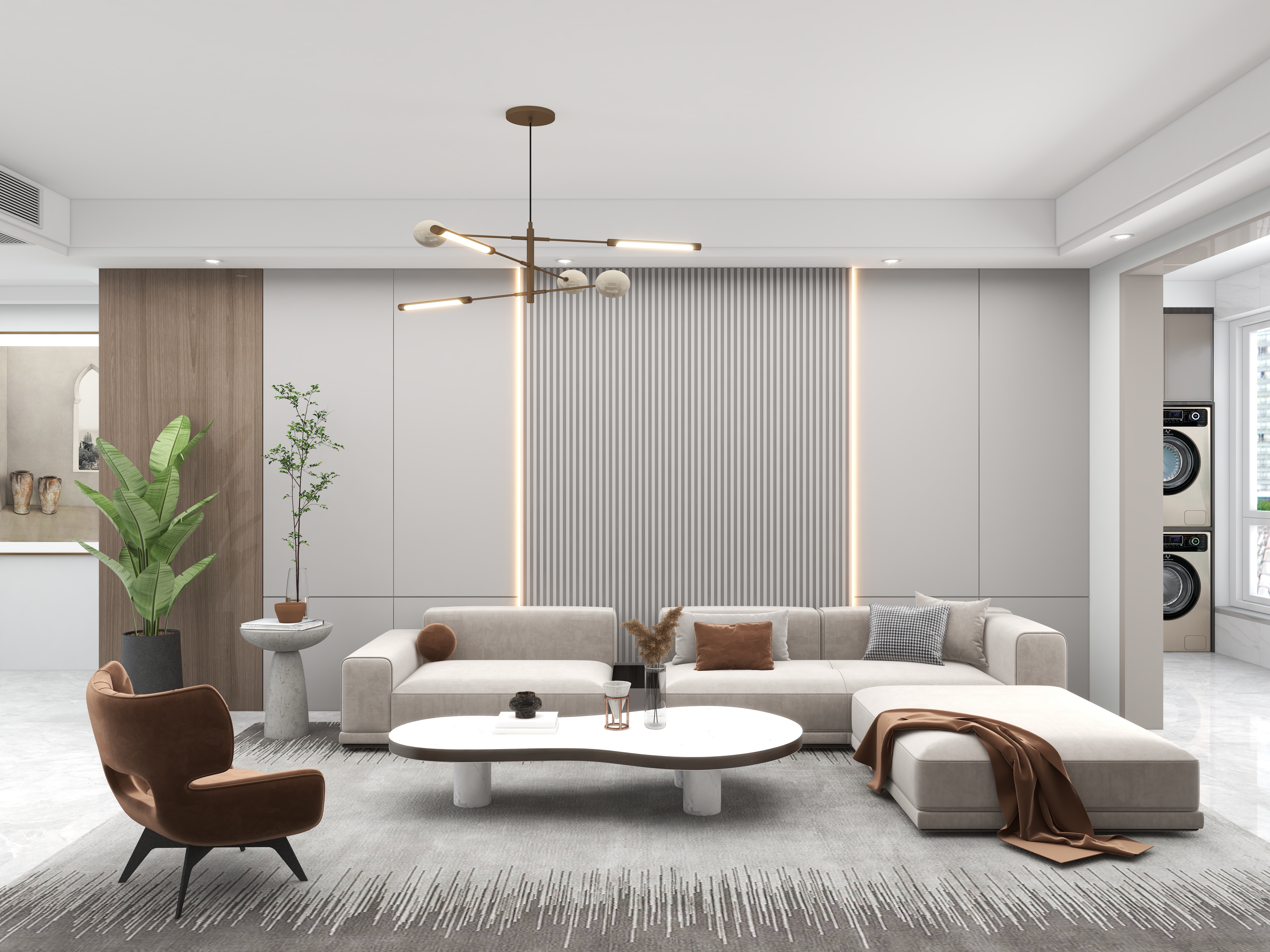 壹诺设计工作室-89㎡2室装修效果图