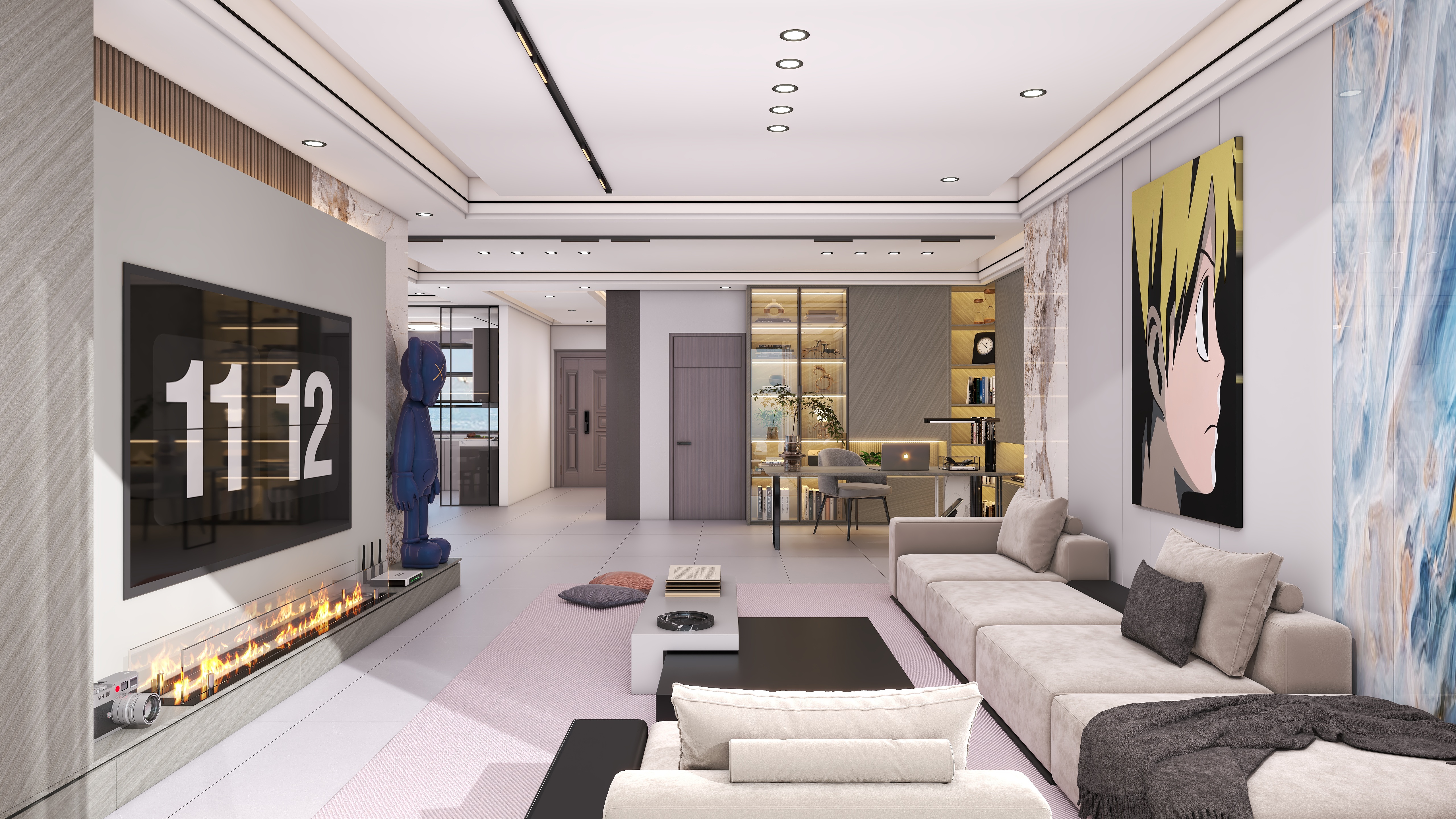 贵港欧福莱陶瓷-盛世嘉园(公寓住宅)184㎡4室-装修设计方案