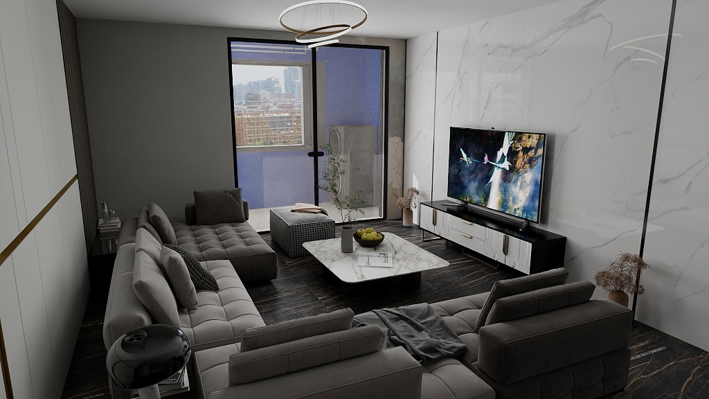 不爱肘击-客餐厅-装修设计方案