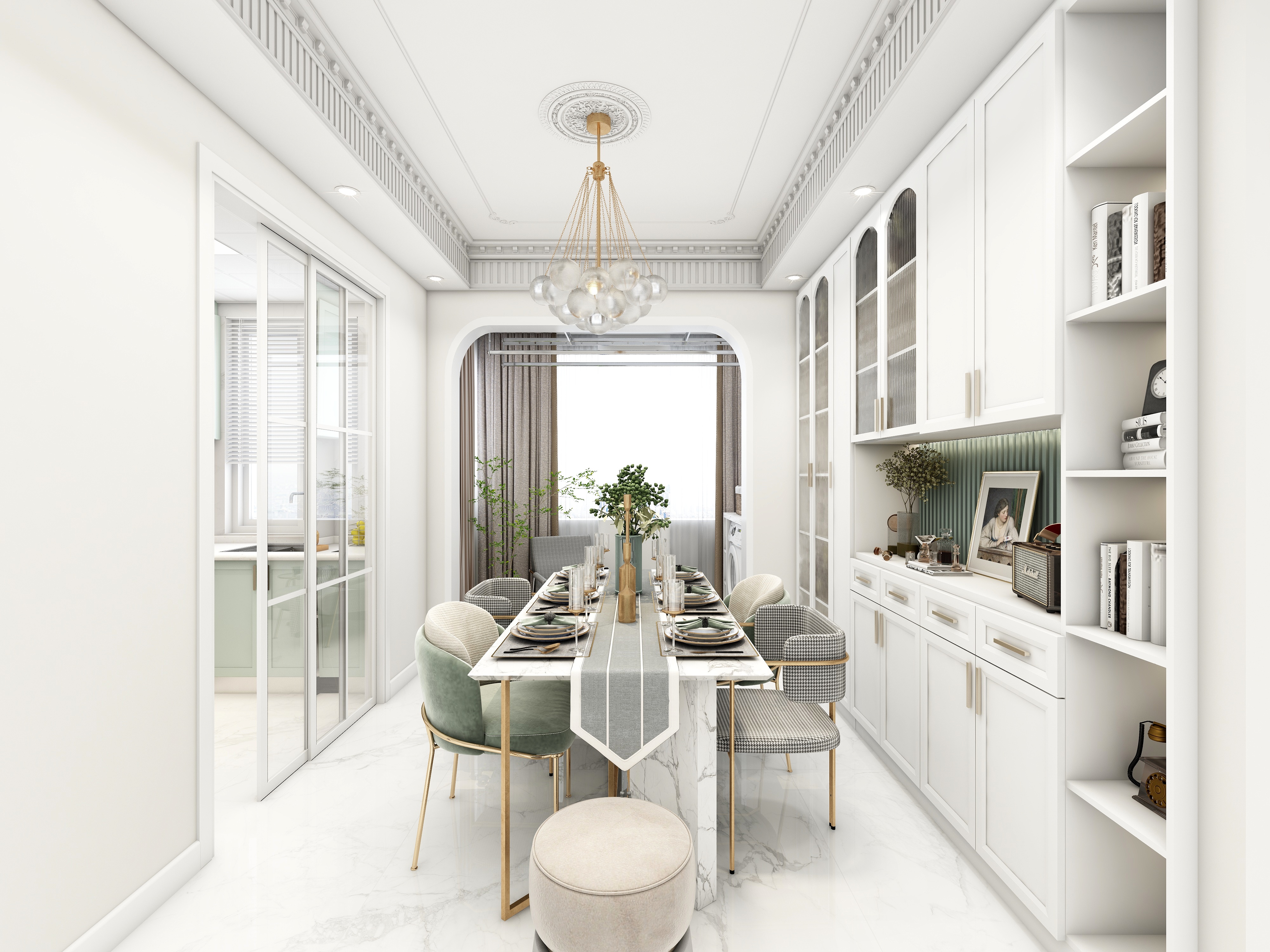 晓明设计工作室.-宜都府样板间-法式轻奢装修效果图