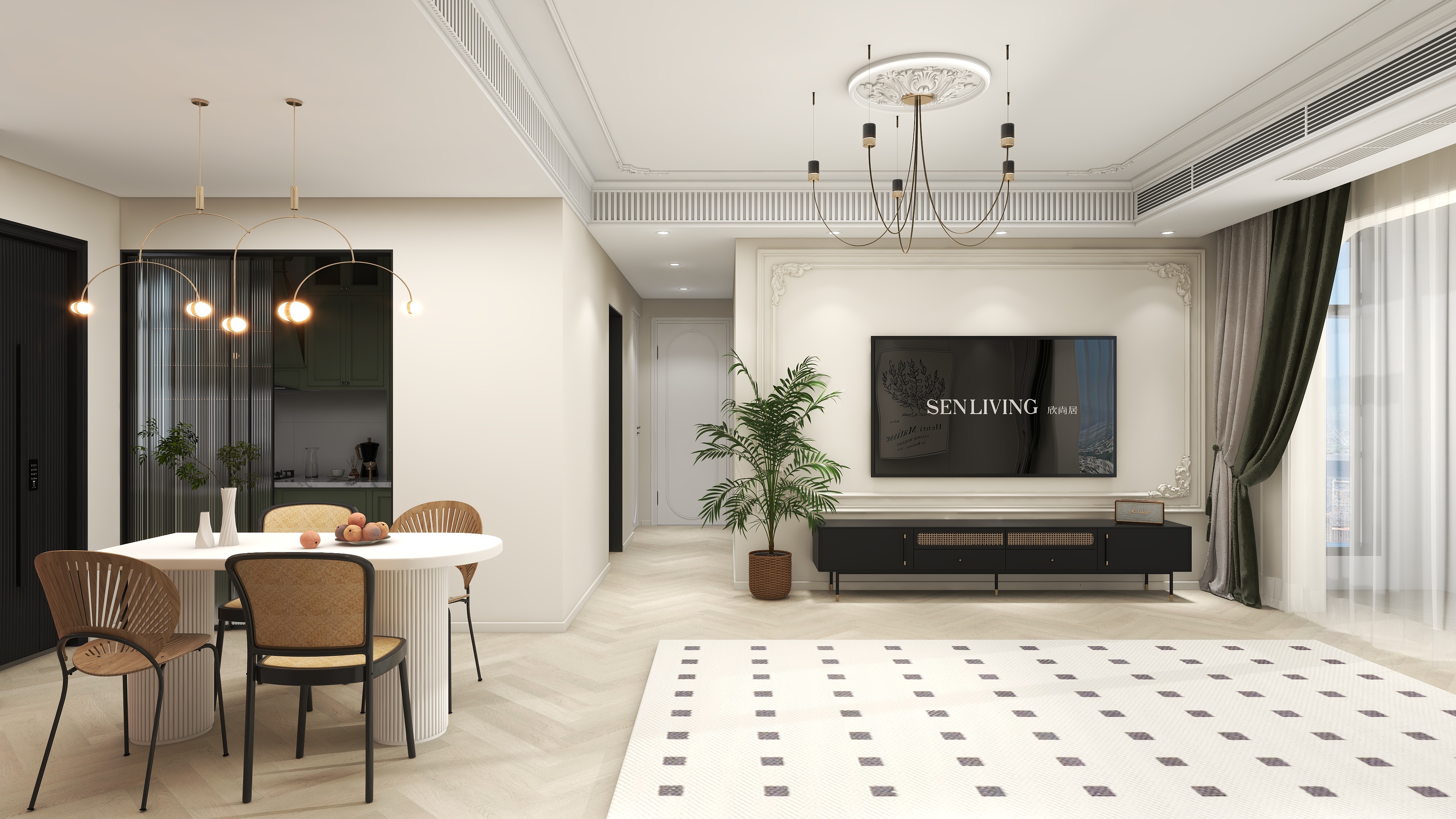 濮阳筑尚装饰-滨湖湾法式-装修设计方案