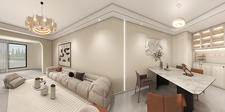 全案设计-汪-奶油风-装修设计方案