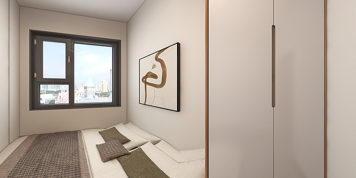 微毫丶设计唐生-德信海德公园83.00㎡A2’3室2厅1卫1厨-装修设计方案