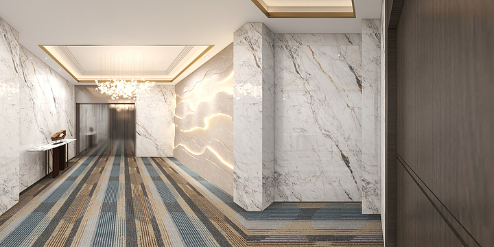 吐鲁番圣普利装饰工程有限公司-电梯厅-副本-装修设计方案
