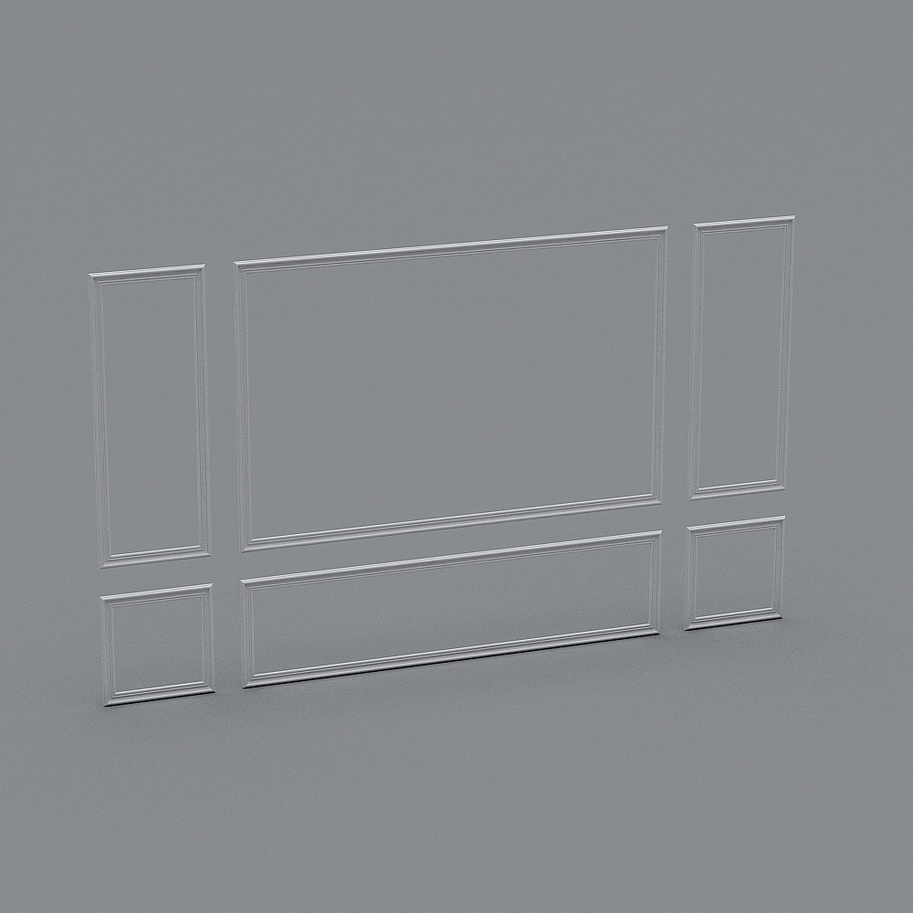 良呈木品-背景墙装饰线条3D模型