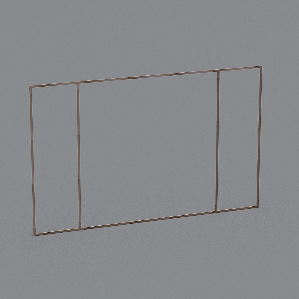 背景墙金属边框3D模型