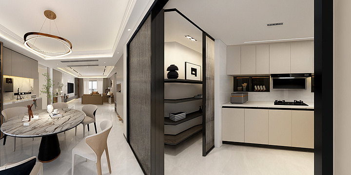 室内设计范工-汇景新城棕榈园180㎡效果图副本-2-装修设计方案