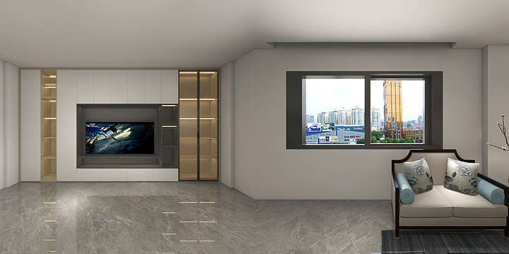 碧海蓝天一-长盛花园85号-装修设计方案