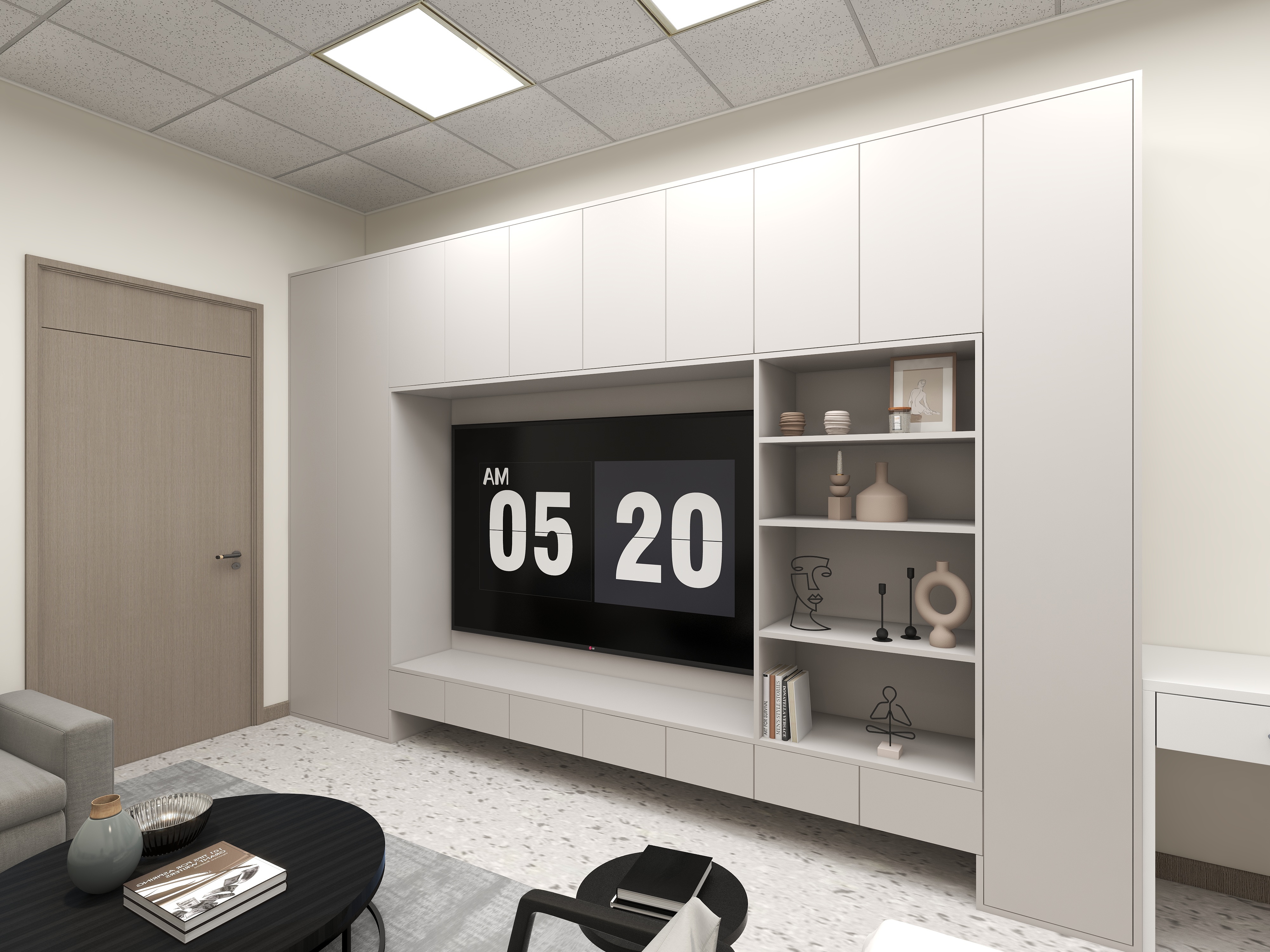 制作效果图1-哈密红十字医院老年康复中心二楼-装修设计方案