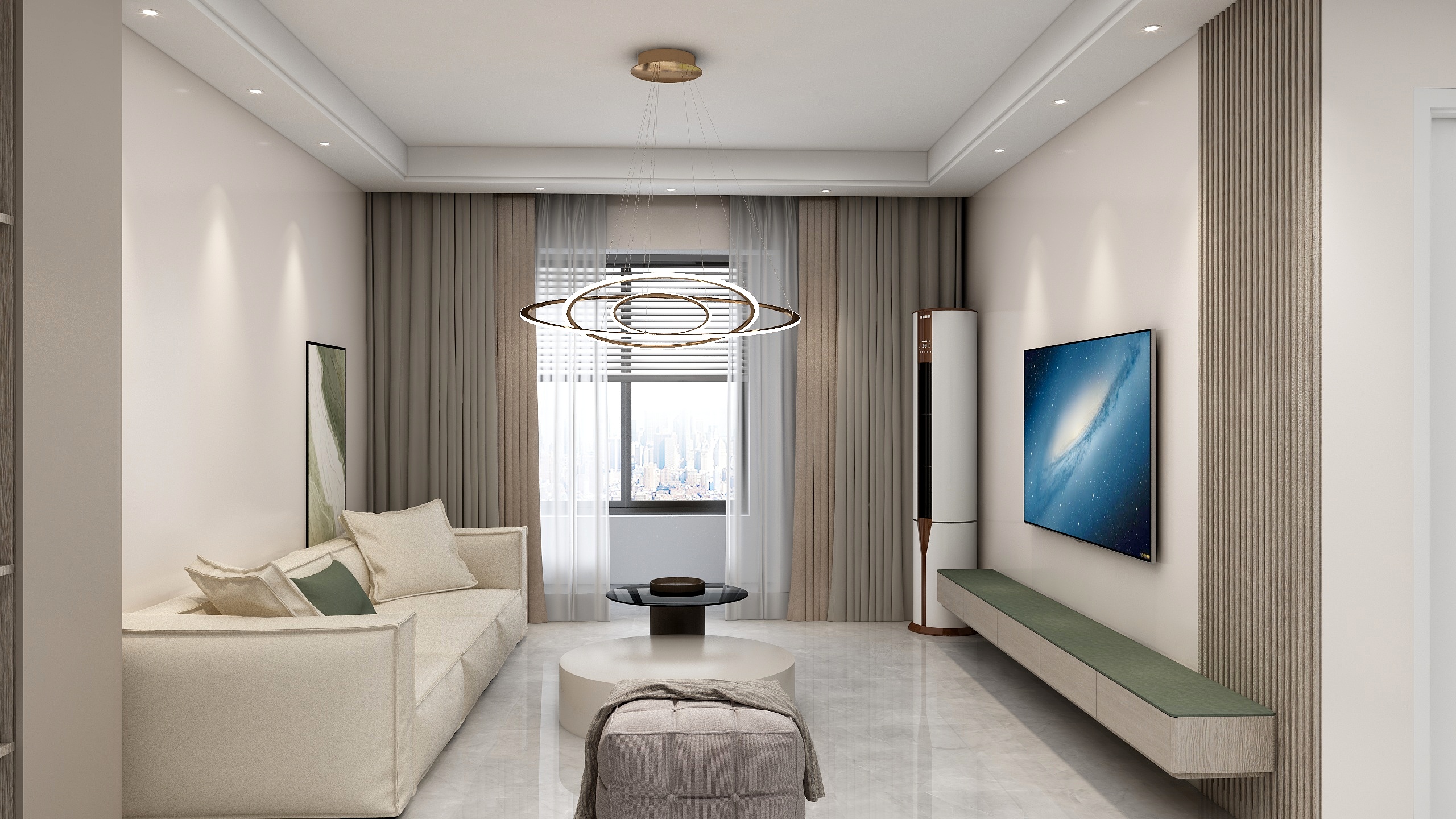 风雨无阻1314-水岸名都 110平米 极简风格-装修设计方案