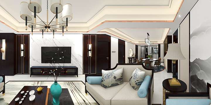 星途设计-香樟里 30幢   新中式风格-装修设计方案