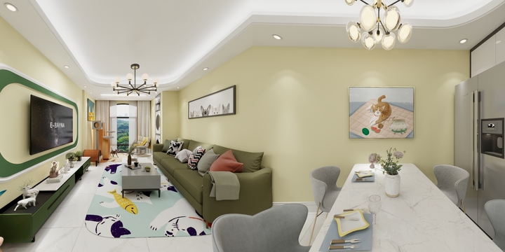 Ai波哥-海德公园80㎡3室-装修设计方案