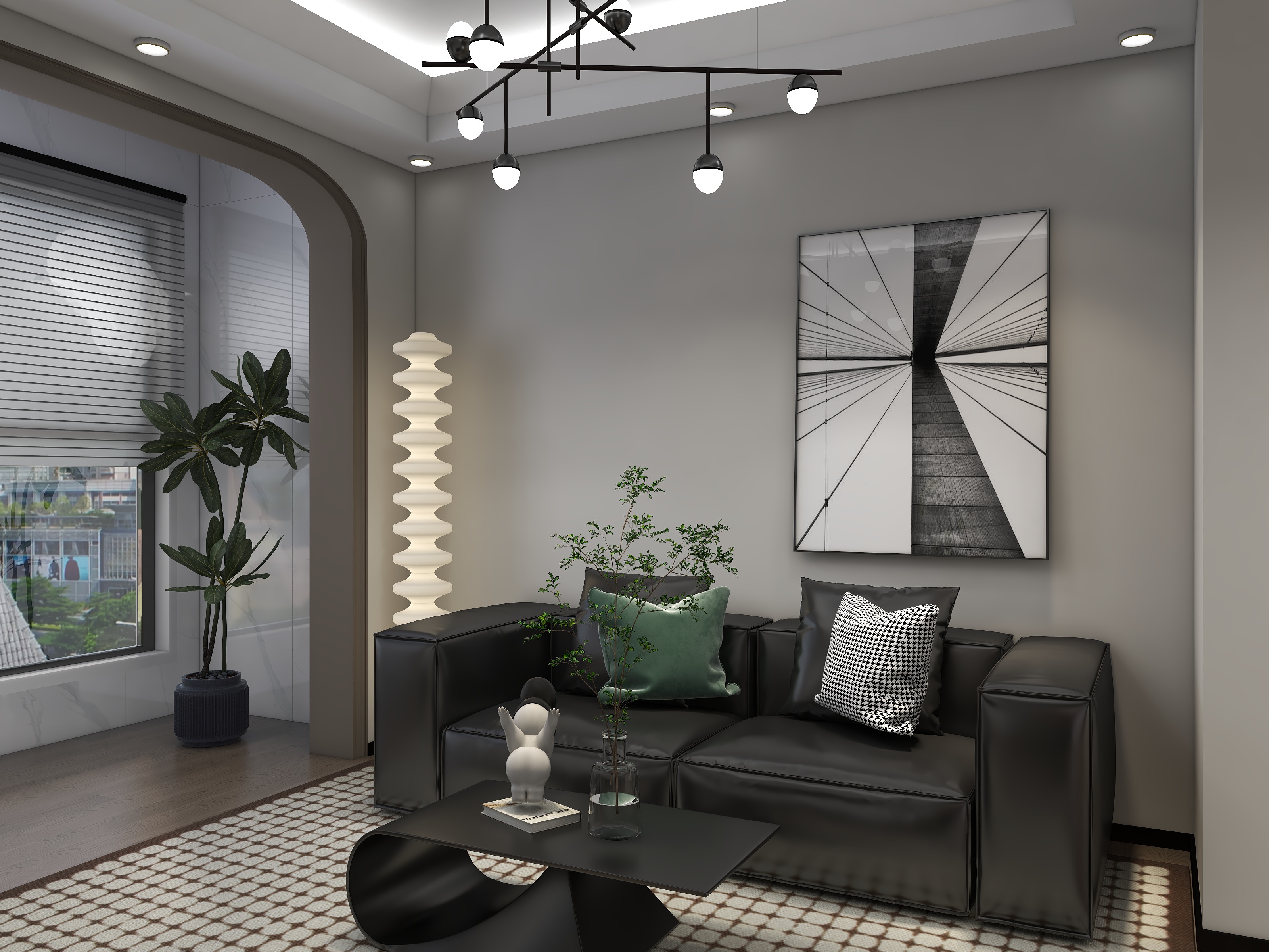 墨一设计-60㎡ 2室-摩卡味道-装修设计方案