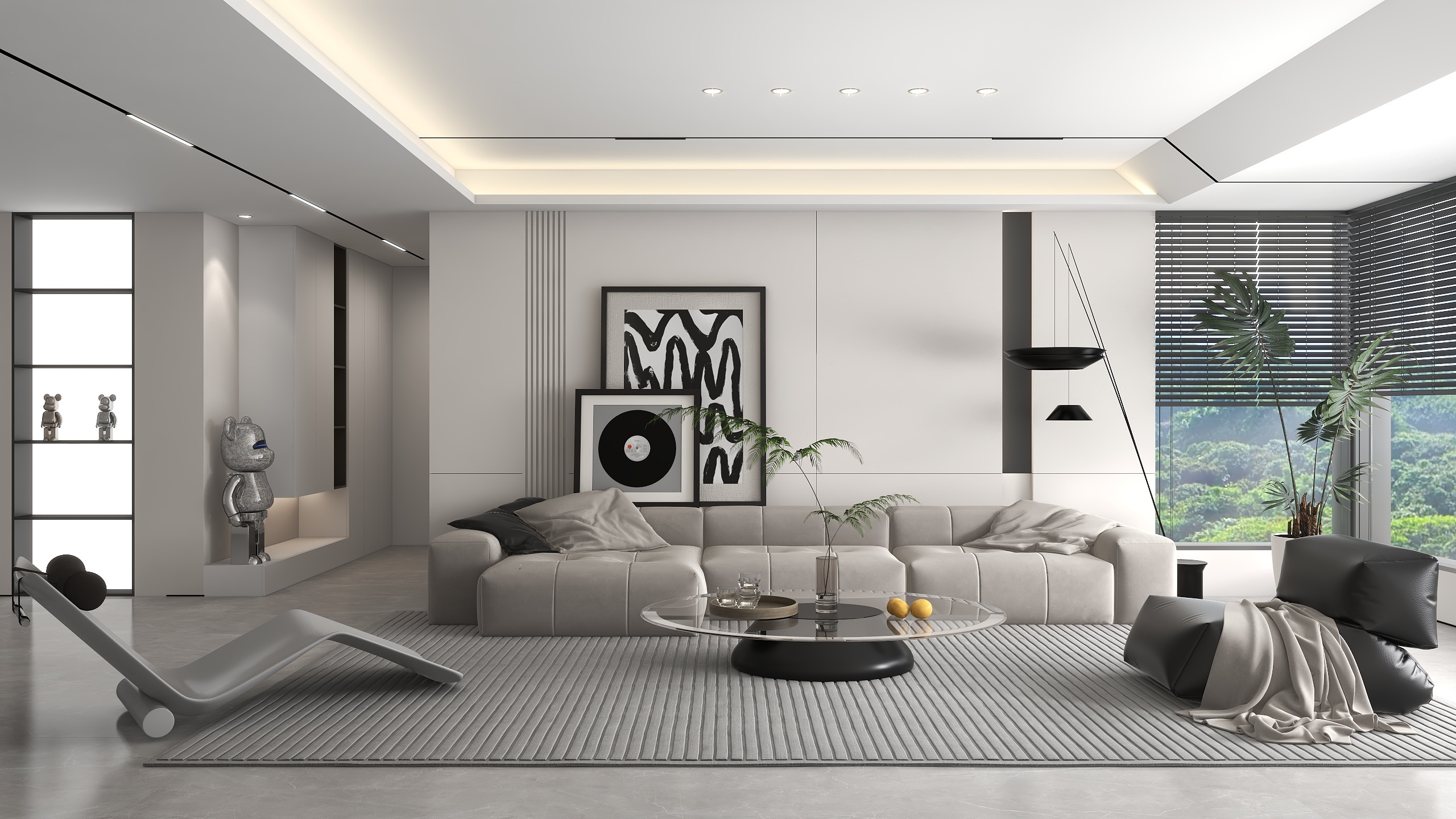 黑白世界yep-现代客厅-装修设计方案