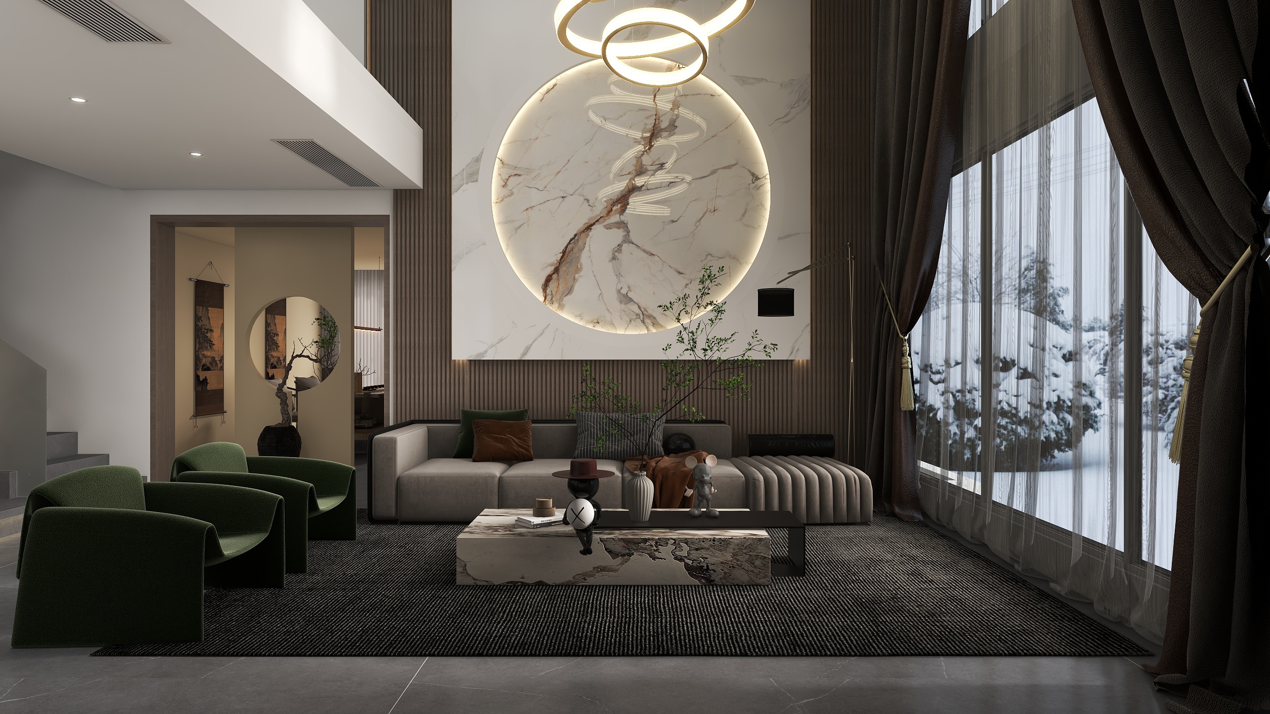 李阳-万山华府179㎡3室装修效果图