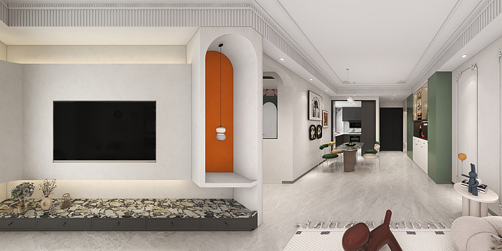 贵阳设计狮陈不烦-法式复古-椰子与树-装修设计方案