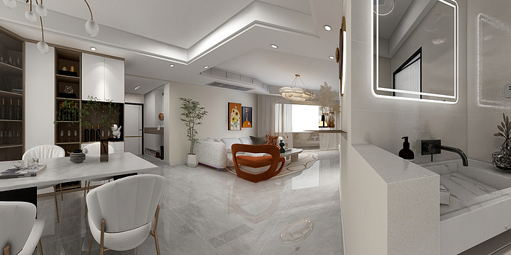 励歌装饰-东原郎阅7-404-装修设计方案