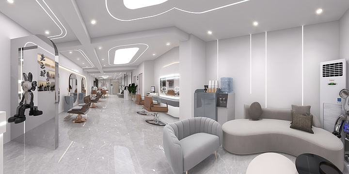 设计师张庭云-美之都美发店-装修设计方案