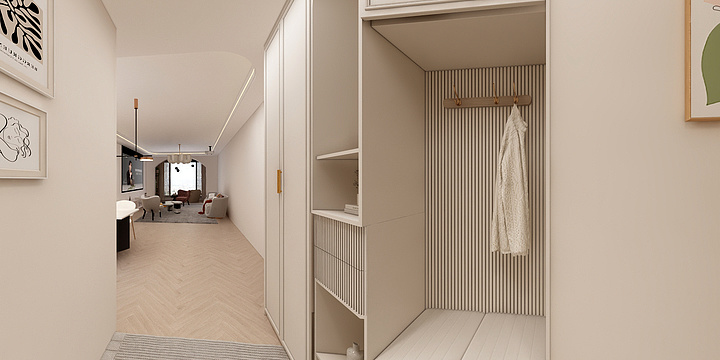 睡短短-檀宫二期133㎡3室-装修设计方案