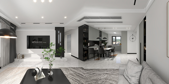 室内装饰@工作室-御蓝山131平-装修设计方案