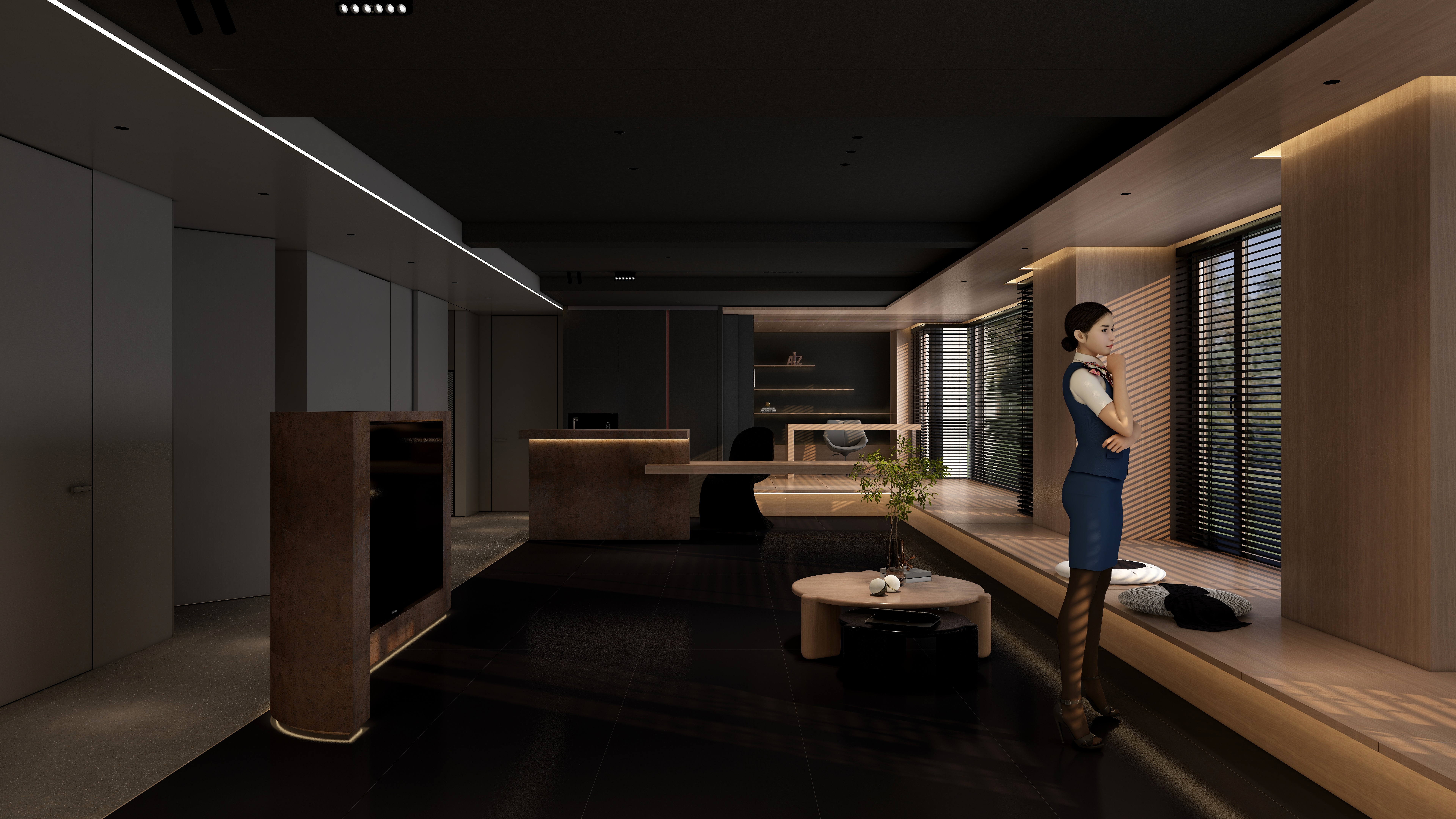 茶韵风轻-暗黑原木风-装修设计方案