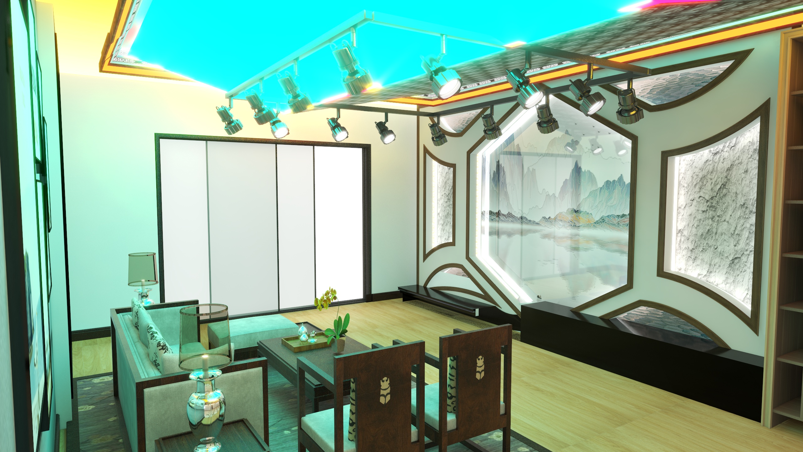 夕阳无限YvUd-142㎡2室拆改设计-装修设计方案