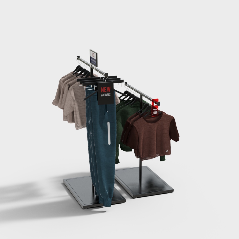 现代服装店挂衣架