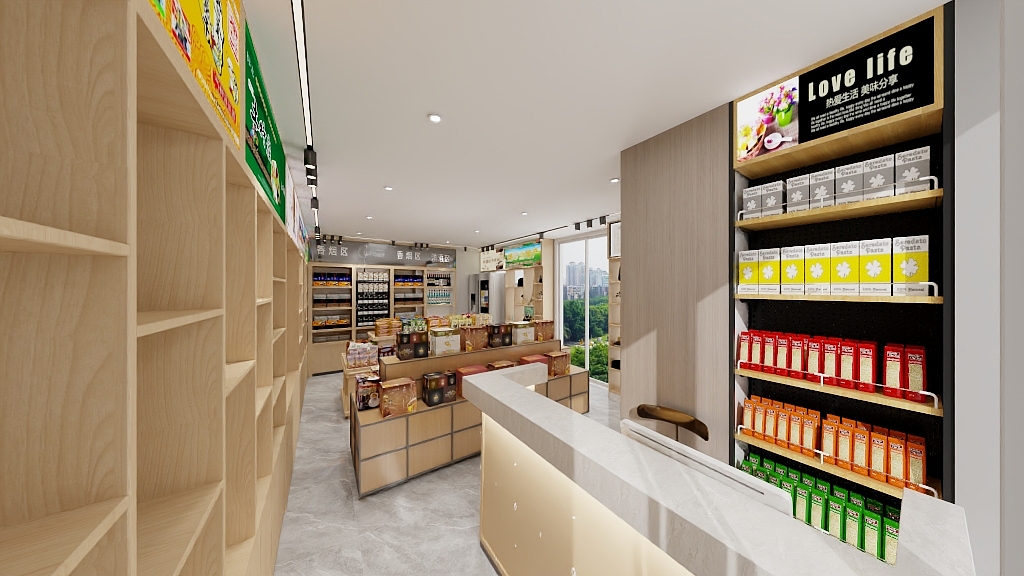 墨间砚白-明丰国际特产店-装修设计方案