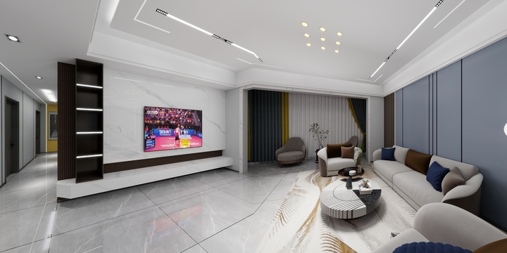 139****4727XDB-五四黄老板145平方效果图-装修设计方案