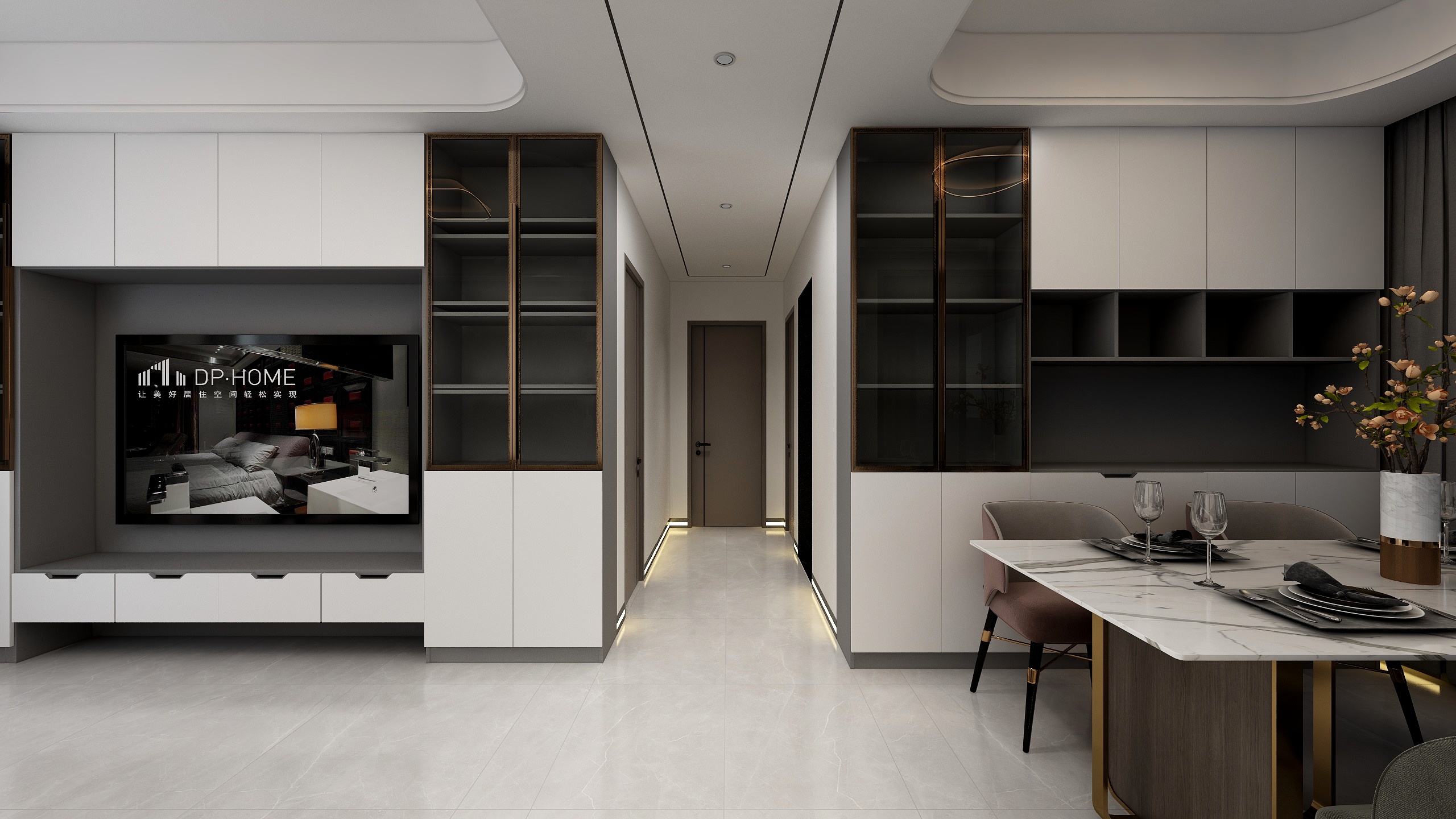 吖辰-龙光城现代简约112㎡4室-装修设计方案