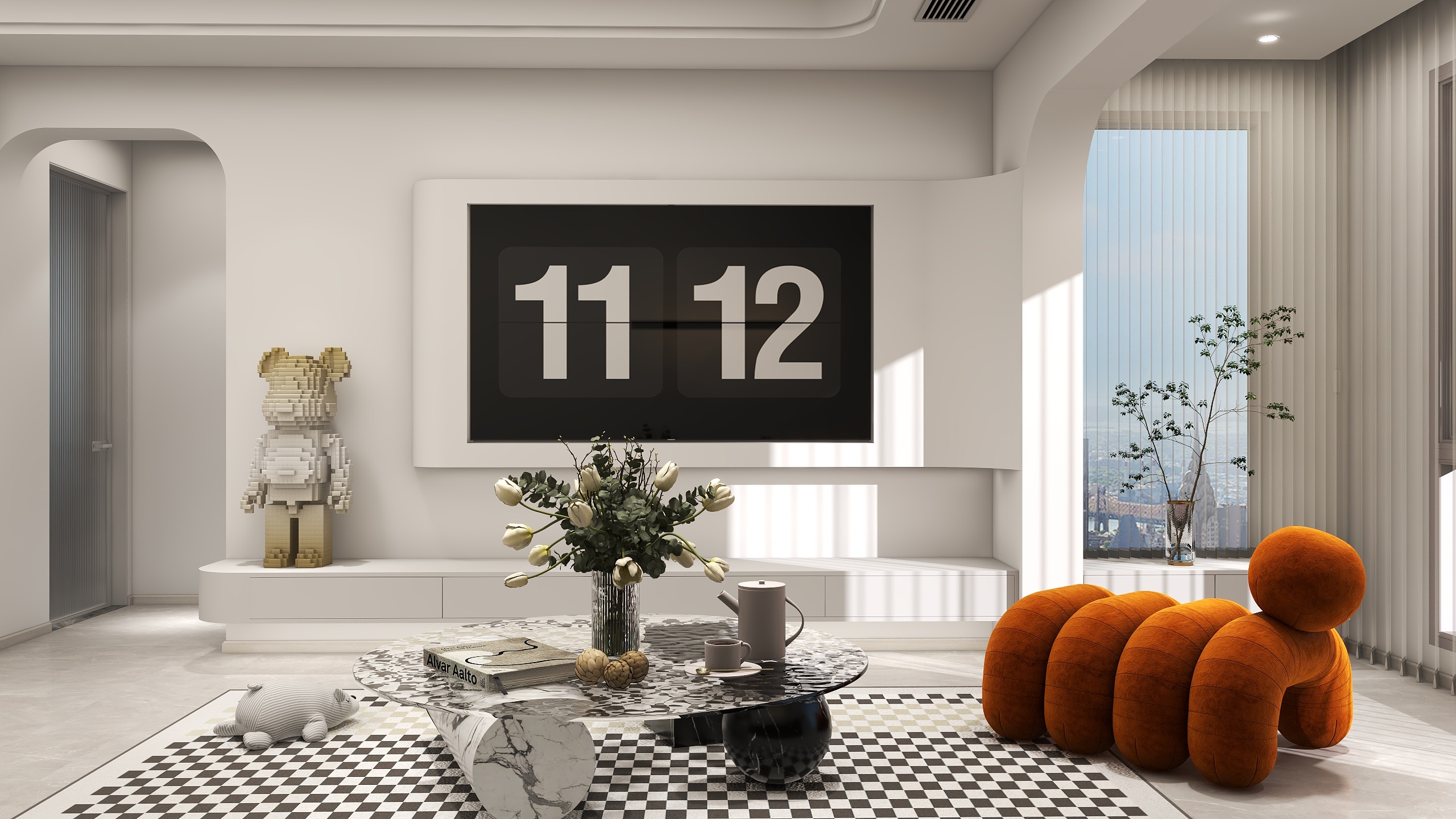 代君辉-鹭湖宫现代简约99㎡2室-装修设计方案