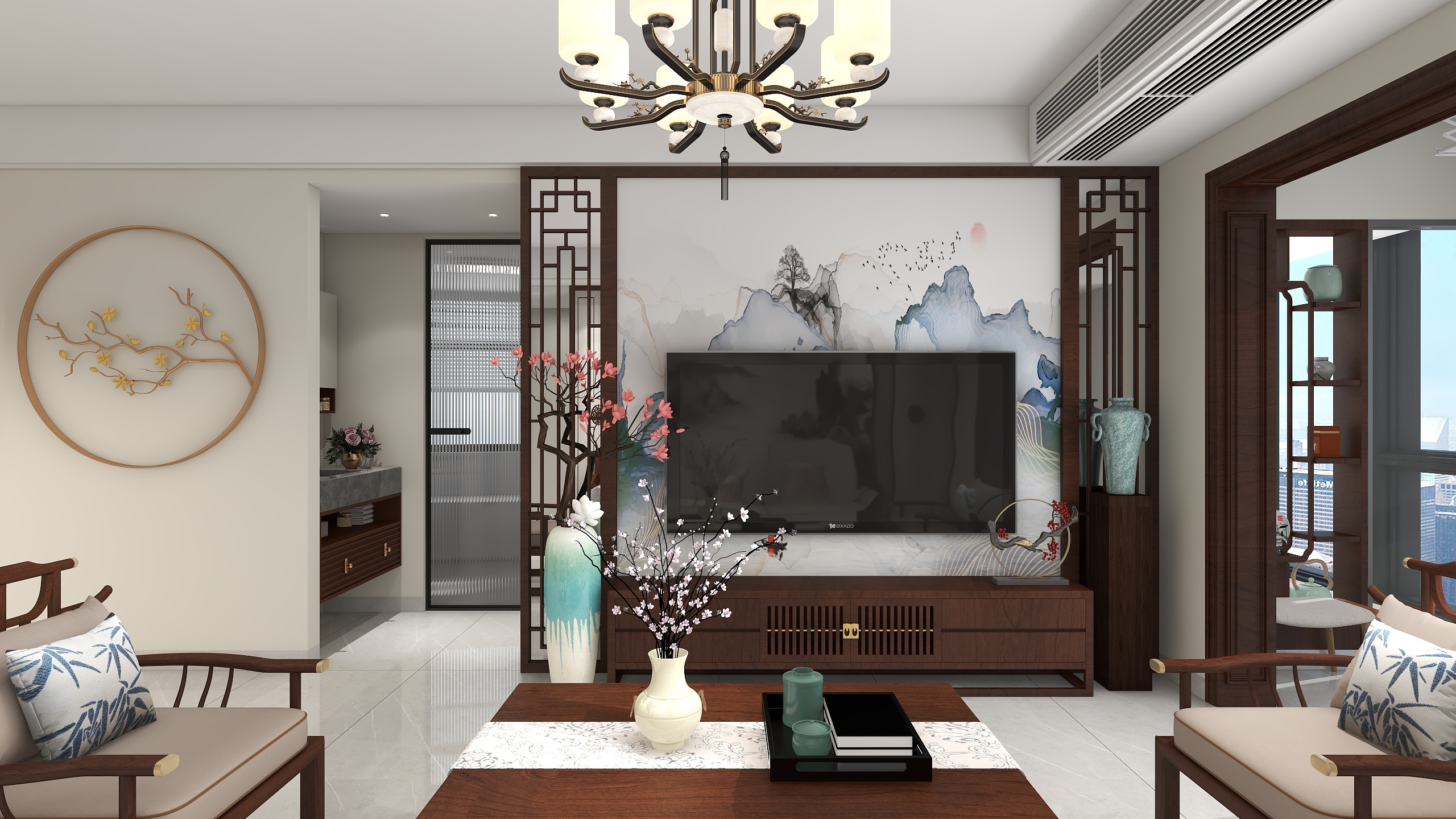 園夢空間設計丨王洪帅-株洲-汇金新城-古典中式装修效果图